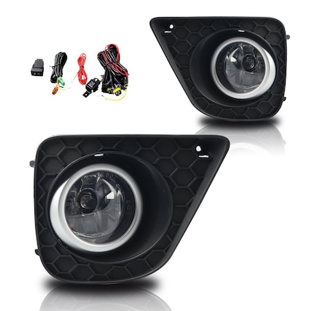 Winjet Fog Lights - Clear - Wiring Kit Included CFWJ-0359-C